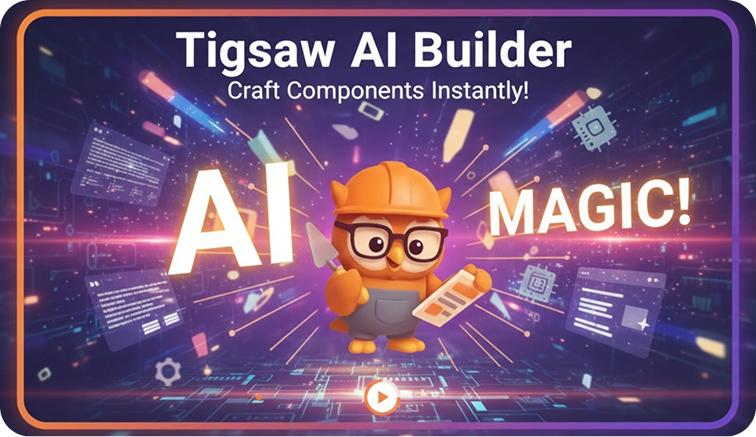 How to launch website component with Tigsaw AI Builder